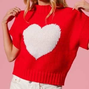 Red Sweater with White Heart